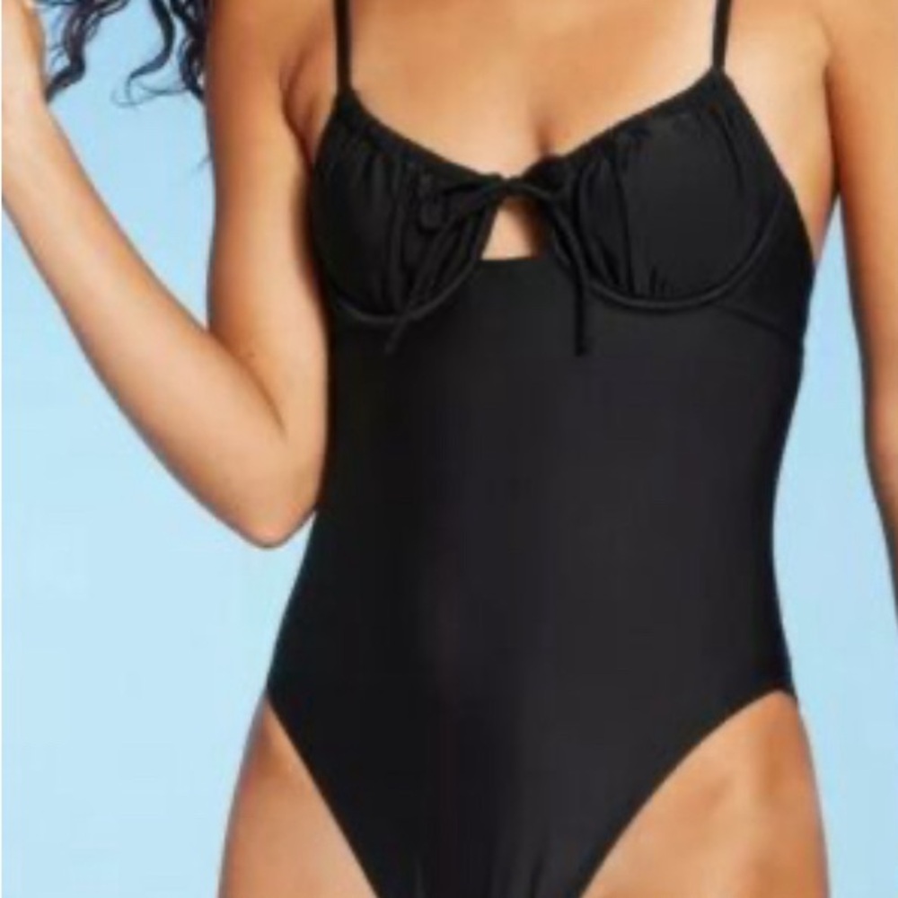 XL 12-14 *New* xhilaration Women’s one piece Black Swimsuit